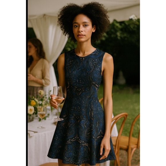 NANETTE LEPORE DRESS FIT & FLARE BRUNCH BUSINESS CASUAL SUMMER PARTY CHIC 6 - Picture 1 of 12